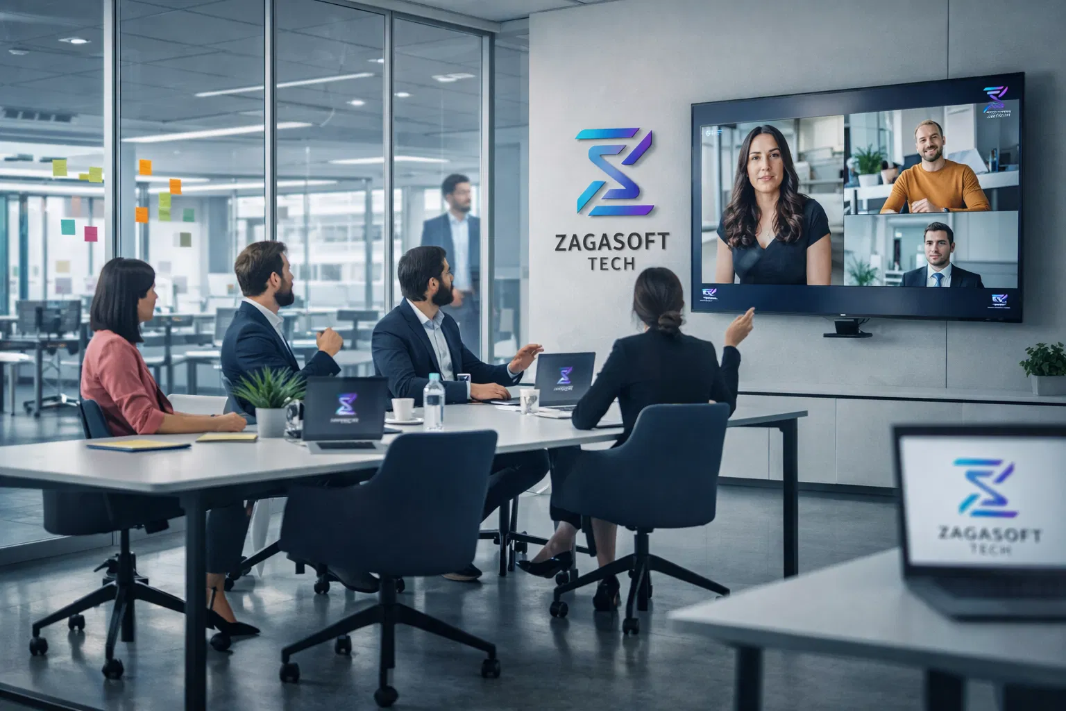 Team collaborating on digital development projects